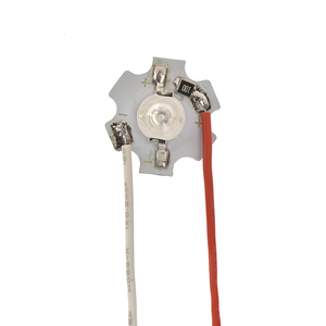 Diodes <span class=keywords><strong>LED</strong></span> à puce 1W haute puissance, pré-soudées sur circuit imprimé (PCB) avec <span class=keywords><strong>câble</strong></span> de 20mm <span class=keywords><strong>pour</strong></span> downlight et projecteur, couleurs bleu, vert, rouge, DC5V - Product Image 2