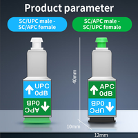 Adaptateur Fibre Optique COMPTYCO SC/APC Femelle vers SC/UPC Mâle SM, Connecteur Hybride Optique 0dB, Convertisseur Simplex Monomode FTTH