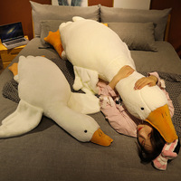 Grande Peluche Oie Blanche Rembourrée en Coton PP, Coussin de Cou et Poupée à Lancer pour Mariage, Unisexe, à partir de 14 ans