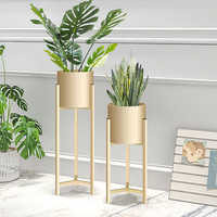Objets décoratifs pour le salon, étagère à fleurs en métal doré, décoration intérieure, support pour pot en fer, support pour plantes, décoration de la maison