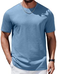 T-shirts en coton épais pour hommes T-shirt de base à manches courtes et à col rond de qualité supérieure - Product Image 3