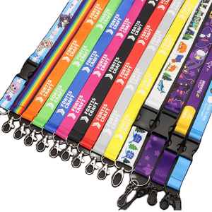 New Arrival Free Sample Promotional Cheap Custom Polyester Gravure Printing 2x90cm ID Card Holder Water Resistant Neck Lanyard