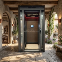 Ascenseur de villa pour la maison, élégant ascenseur domestique avec structure en acier, prix de l'ascenseur de luxe pour maison