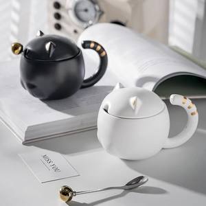 Tasse à thé en céramique en forme de <span class=keywords><strong>chat</strong></span> avec couvercle - Product Image 1