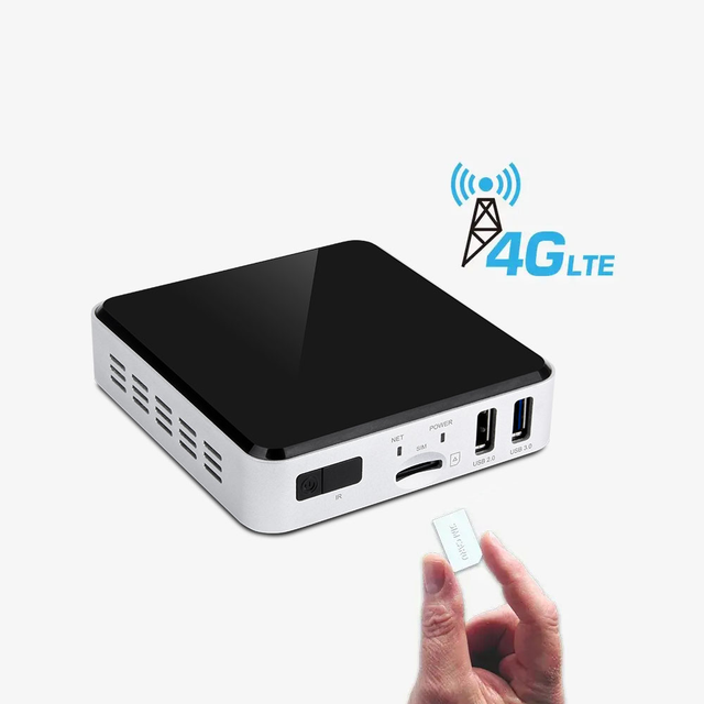 Geniatech 4G LTE Android 11 TV Box 64-Bit Quad Core ARM Cortex-A55 with 2GB RAM & 16/32GB ROM for Mobile Use