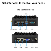 Mini PC Industrial sin Ventilador, CPU Intel N5095, RAM DDR4 de 16 GB, SSD de 256 GB/512 GB, Procesador con 4 Puertos COM RS232, Windows