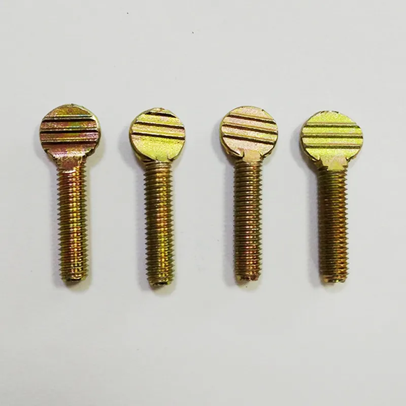 Carbon Steel steel yellow zinc plate Cold Forged galvanized flat Knurled Spade Head Thumb Screw