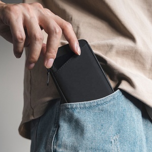 TILONSTAR TVW113 Logotipo personalizado Ranuras para tarjetas delanteras/traseras portátiles Negocios RFID Bloqueo de cuero Titular de la tarjeta bancaria de crédito Carteras - Product Image 5