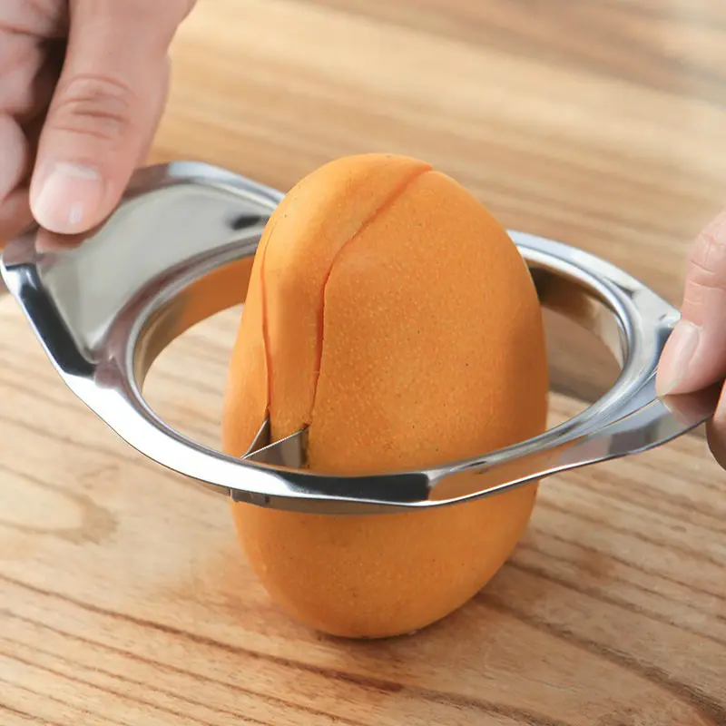 Kreative Mango-Schneidwerk zeuge Obstspalter-Kerns ch neider Edelstahl früchte Schneid teiler Mango messer