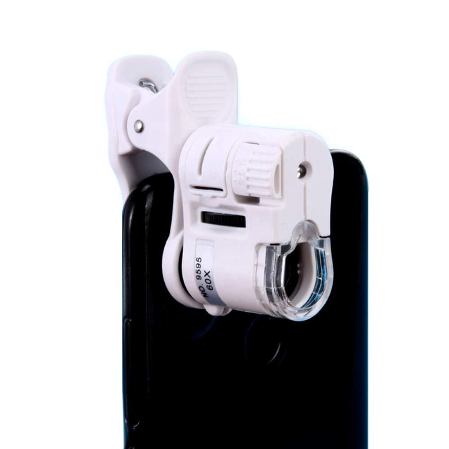 NO.9595 60X Mobile Phone Microscope Magnifier Macro Lens Optical Zoom With Micro Camera Clip Optical Instrument with Bag