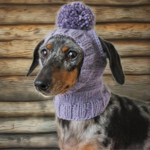 Solid Luxury Personalized Knitting Pattern Mini Dachshund Dog <b>Hat</b> Modern Classic Festival Winter Fashion Gift for Small Dogs - Product Image 1