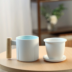 Porcellana ufficio e casa <span class=keywords><strong>tazza</strong></span> <span class=keywords><strong>da</strong></span> tè 400ml in ceramica <span class=keywords><strong>con</strong></span> <span class=keywords><strong>coperchio</strong></span> impugnatura Design stile europeo accessori riforniti per il tè al caffè - Product Image 5