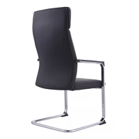 Chaise de visiteur moderne en maille, avec pieds en arc fixes, accoudoirs réglables, assise en tissu et base en fer, pour bureau, réception et formation (vente en gros)