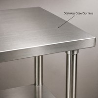 Tables en acier inoxydable 304/201, parfaites pour toutes sortes d'utilisations, comme les barbecues en plein air, les étagères de garage, etc.