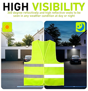 Gilet de sécurité réfléchissant haute visibilité en polyester pour travaux routiers et de construction, gilet de signalisation pour la sécurité publique, vente chaude - Product Image 5