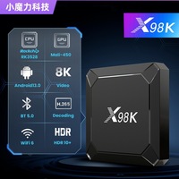 X98K Rockchip RK3528 Android 13 1080p Smart TV Box para Mercado Internacional con Conexión Inalámbrica Wi-Fi
