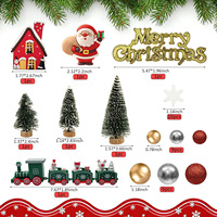 Ensemble de Décoration de Gâteau de Noël : Père Noël, Train, Sapin, Flocon de Neige, Boule, Panneau Joyeux Noël, Fournitures de Fête Hivernale, Décorations de Gâteau pour Fêtes de Noël