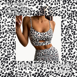 Conjunto de yoga sexy para mujer con efecto levanta glúteos, tirantes ajustables, estampado de leopardo 3D de moda, diseño hueco, ropa deportiva y fitness. - Product Image 2
