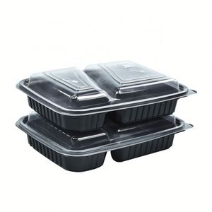 Cajas Bento de Plástico PP Desechables para Microondas, Apilables, para Preparación de Comidas, Ensaladas, Sushi, Pizza, Fideos - Product Image 1