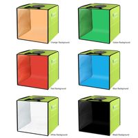 PU5032 lampu cincin fotografi Led 30cm, lampu cincin kotak pencahayaan fotografi dengan 6 warna latar belakang untuk Studio fotografi