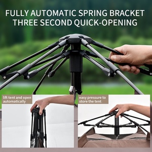 HISPEED Tente de Glamping instantanée pour <span class=keywords><strong>4</strong></span> personnes étanche pour le camping en plein air avec carpas automatique PU2000mm <span class=keywords><strong>Kamp</strong></span> Cadiri - Product Image 5