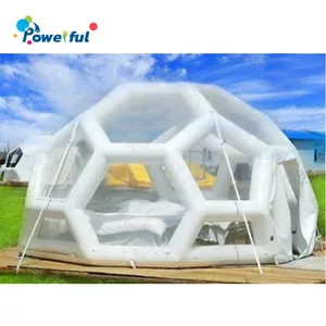 Tienda de burbujas inflable para exteriores, tienda de cúpula transparente esférica para hotel