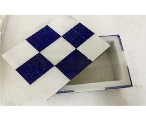 ANURAG HANDICRAFT Designer Marble Premium Decorative Storage Box Home Decor Office <b>Desk</b> Bathroom <b>Vanity</b> Jewelry Cosmetic - Product Image 1
