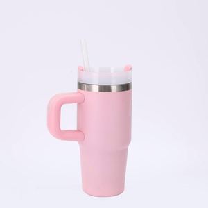 <b>Kids</b> 14oz Stainless Steel Vacuum Tumbler with Straight Straw Lid Handle for Travel School Outdoor - Product Image 5