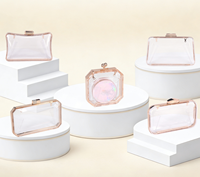 Sac de soirée de luxe en acrylique transparent RB918, sac bandoulière tendance, pochette étoile pour femme