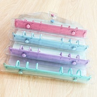 Classeur à anneaux transparent en PVC A5 A6, mini, rechargeable, coloré, à 6 anneaux, pour feuilles mobiles, idéal pour la planification - Vente en gros