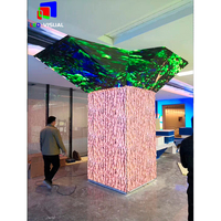 Écran LED couleur pleine, mur intérieur/extérieur, design artistique, panneau LED personnalisé