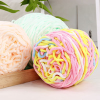 Fil chenille polyester épais 100g – Ignifuge, teint, écologique, haute ténacité pour tricot, couture et tissage à la main
