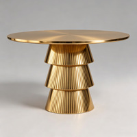 Nouvelle arrivée, ensemble de table à manger au design personnalisé, pieds en acier inoxydable, décoration pour événements de mariage, utilisation en intérieur et en extérieur