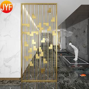 EL217 Divisorio Decorativo in Acciaio Inox Tagliato al Laser con Rivestimento PVD, Schermo Metallico a Specchio Placcato Oro - Product Image 2