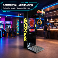 Ruike QJJ923 Machine de boxe électronique d'intérieur, Distributeur automatique de boxe, Machine de frappe, Machine d'arcade en métal et acrylique 110/220V Mini