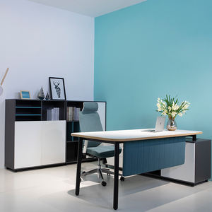 Escritorio de Oficina en Forma de L, Moderno y Ejecutivo, de Lujo, Color Blanco, para Computadora, Muebles de Oficina, Guangzhou Mige - Product Image 4