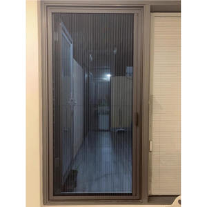 Puerta corredera con marco de aluminio de fábrica de diseño moderno, pantalla impermeable, mosquitera plisada, ventana, pantalla retráctil, puerta de malla - Product Image 1