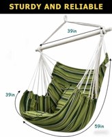 Fauteuil suspendu en corde de coton avec coussin, pour intérieur/extérieur, patio, jardin, balcon, siège relaxant à suspendre au plafond d'un arbre