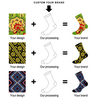 Super confortable robe personnalisée chaussettes drôles hommes quotidien drôle coloré hommes chaussettes en coton biologique avec emballage