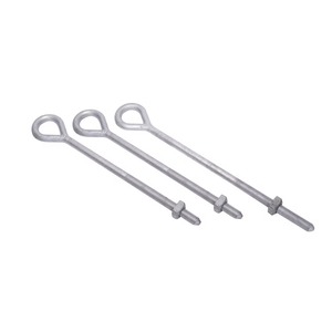 Quan Pham Boulon à œil ovale en acier 3/4'' x 6'' avec écrou carré, galvanisé à chaud, pour tirage, terminaison et fixation de cosses - Product Image 5