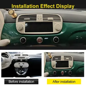 Autoradio 2 Din da 6,86 Pollici per <span class=keywords><strong>Fiat</strong></span> 500 2007-2015 con Carplay, Android Auto, Navigazione GPS, WiFi+4G, BT, Unità di Controllo - Product Image 2