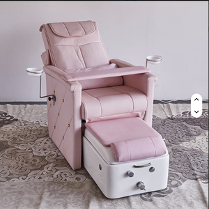 Pink Electric European Style Spa <b>Massage</b> Drainage Pump Reversible <b>Foot</b> Bath Pedicure Chair with Beauty Deck Customizable Color - Product Image 3
