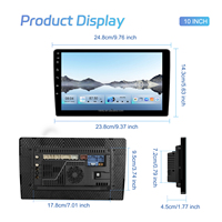 Hikity Qualcomm 8 Core Android Autoradio 4 + 64 Go 9 "/10" QLED Écran tactile 3D Vitrine Carplay Android Auto GPS Wifi Ventilateur de refroidissement