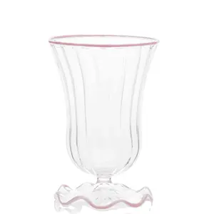 Cheap Price Colored Vintage Champagne Whiskey Crystal Wine Glasses for Wedding