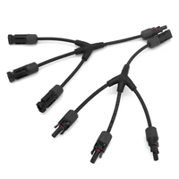 Ligne d'extension de panneau solaire personnalisable PES4 1to2 1to3 1to4 Connecteur PV Power Male & Female Brass Connector avec ABS PC Housing