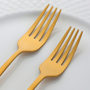 Thiết kế mới thép không gỉ Matte thiết lập dao kéo vàng bữa ăn tối dao muỗng nĩa nhà hàng Flatware Set - Product Image 6