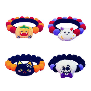 Collares de Halloween para mascotas, Bola de piel, collares de fantasma de calabaza para Velcro, decorativos sostenibles, para gatos y perros, bufandas para perros y gatos al aire libre - Product Image 5
