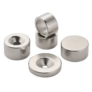 China Wholesale Permanent n m Magnet Rare Earth NdFeB Neodymium Disc Magnet Coated with Countersunk Free Sample
