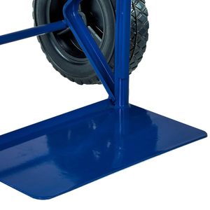 Carrello a mano in acciaio 48x38x100 cm blu 2 ruote 35x18 cm con pala, carico massimo 80 kg - Product Image 4