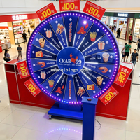 Roue de la fortune interactive personnalisée avec logo de grande taille de la marque Qinlong pour promotion mondiale d'événements